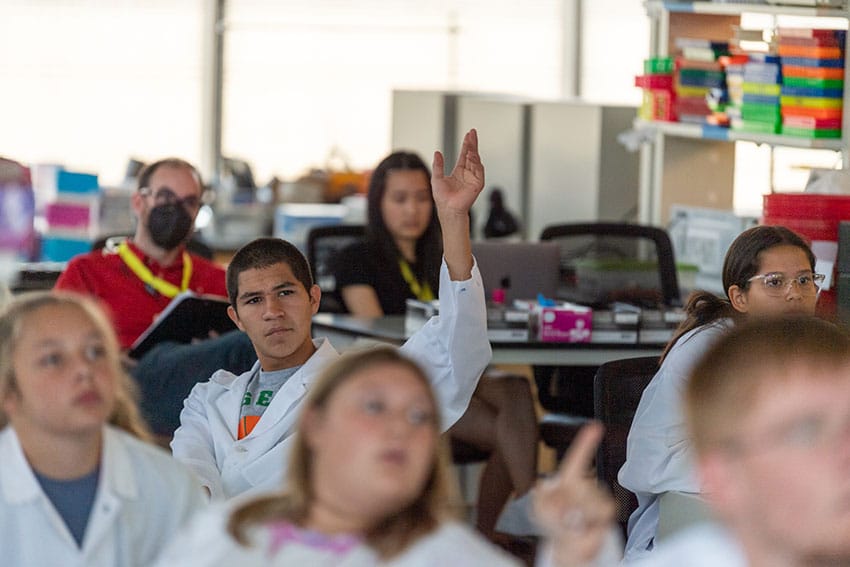 Over the week-long camp, students learn to think like scientists.