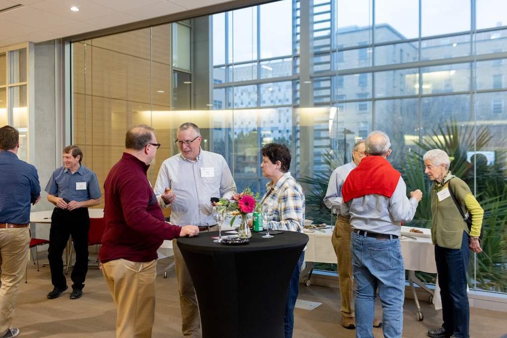 Morgridge donors and supporters mingle with Morgridge staff, building excitement before the activities begin.