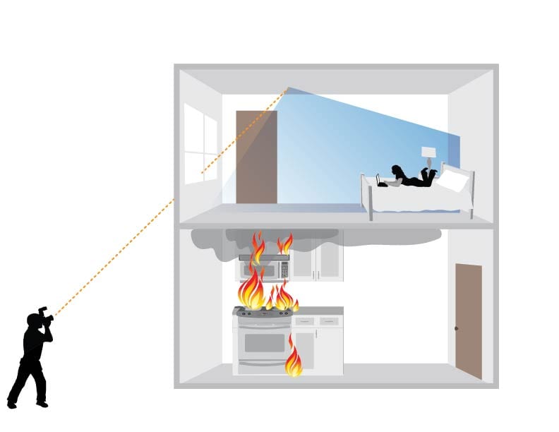 'Seeing around corners' technology could help emergency personnel identify people in danger during fires or natural disasters.