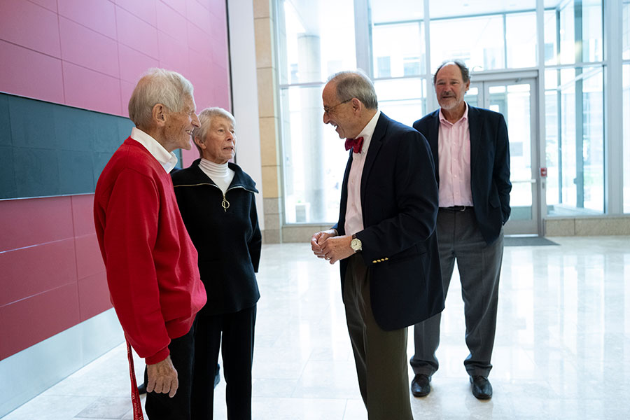 John and Tashia Morgridge with Brad Schwartz