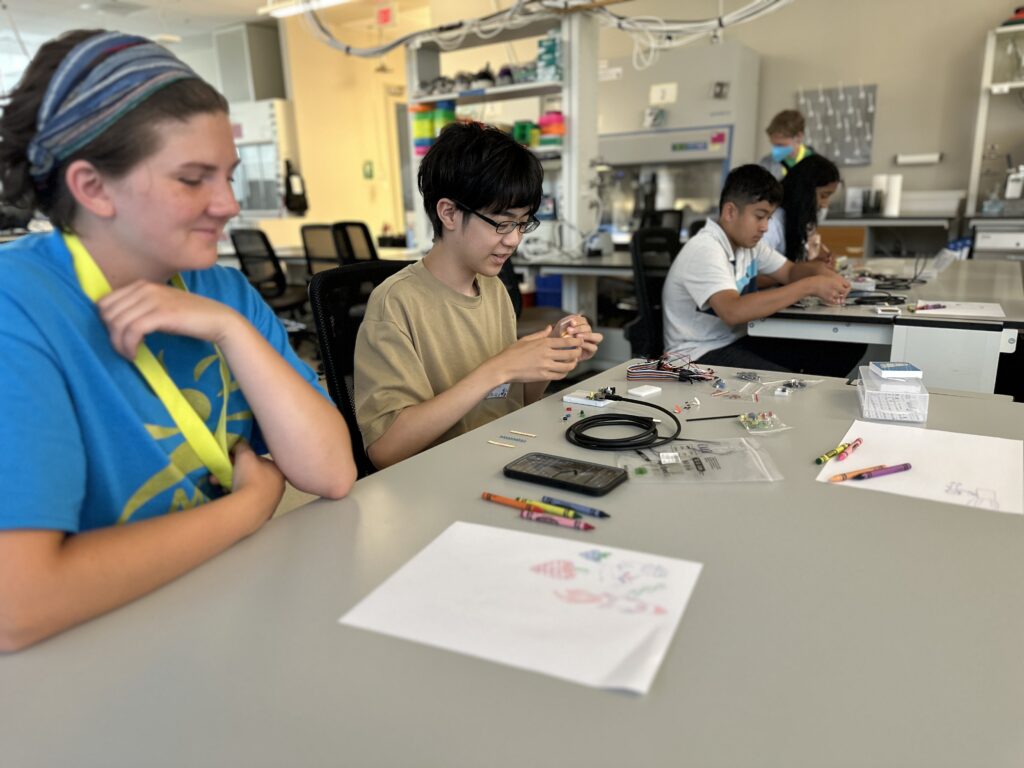 Students engineer their own circuits with Madym, a local organization dedicated to provide girls and youth of color with the skills, experiences, and connections to pursue careers in and change the face of STEM.